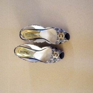 Michael Koran Open Toe Sling Back Shoes